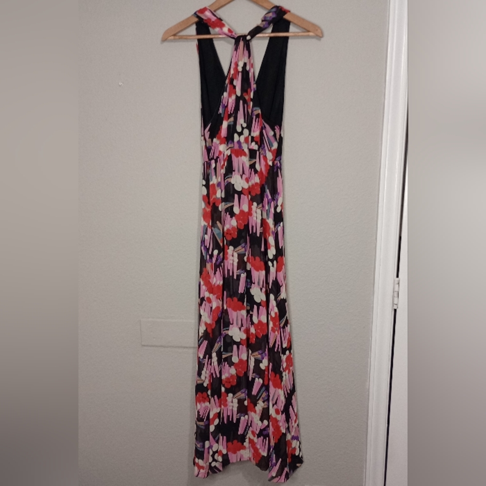 Marc Jacobs Geo Spot Silk Georgette Midi Dress MISSING BELT AND MISSING SLIP - Picture 2 of 10